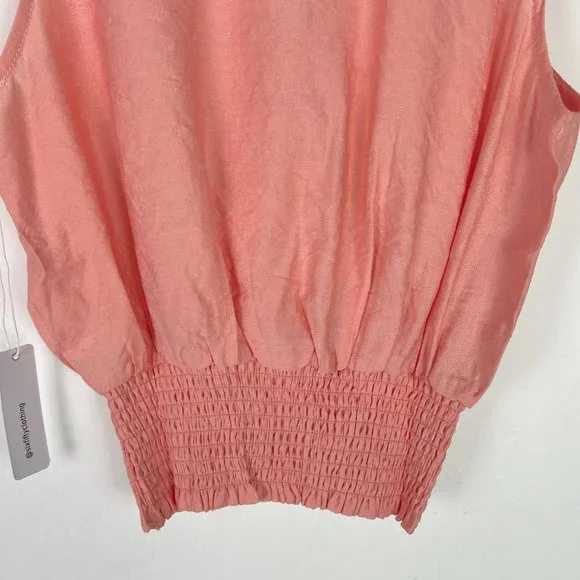 NWT Six/Fifty The Summer Tank Top Surplice Neckline Coral Size Small S NEW - Picture 10 of 10
